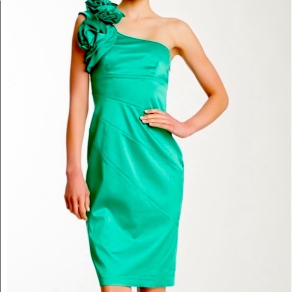 green print maxi dress Rayna Jersey Plunging Maxi Dress in palm print